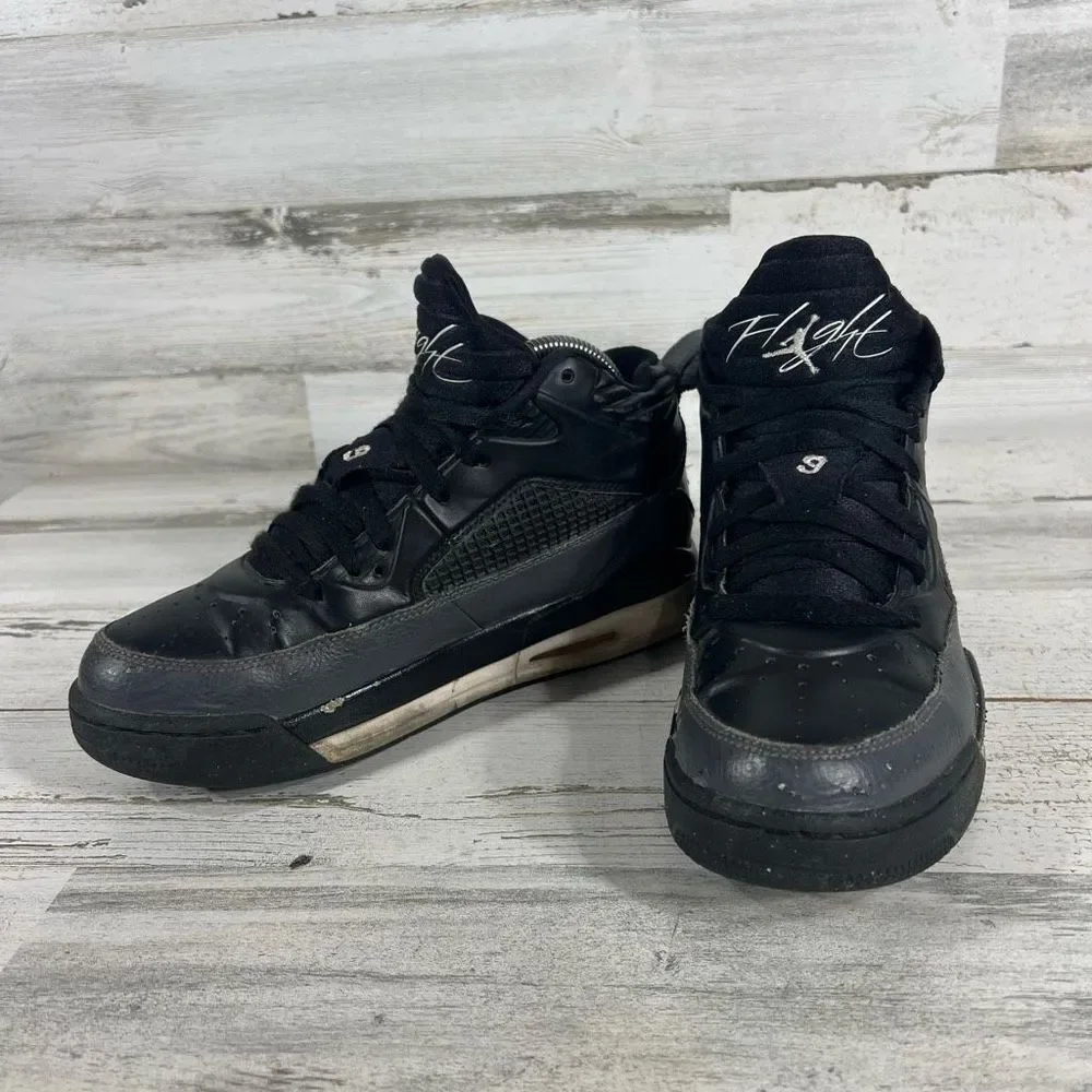 Nike Kids Jordan Flight 654262-005 Black Lace Up Sneakers‎ Size 6Y